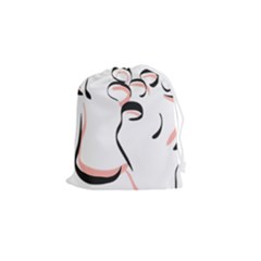 Feet Toes Foot Barefoot Footprint Drawstring Pouch (small) by Modalart