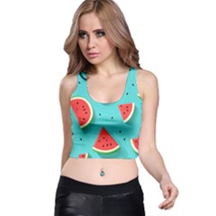 Watermelon Fruit Slice Racer Back Crop Top by Bedest