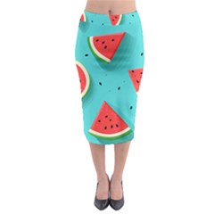 Watermelon Fruit Slice Midi Pencil Skirt by Bedest