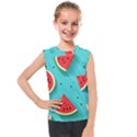 Watermelon Fruit Slice Kids  Mesh Tank Top View1