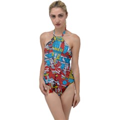 Just Do It Pattern Go With The Flow One Piece Swimsuit by Bedest