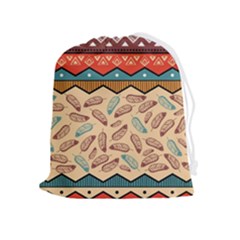 Ethnic-tribal-pattern-background Drawstring Pouch (xl) by Apen