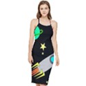 Planet Rocket Space Stars Bodycon Cross Back Summer Dress View1