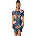 Christmas Decoration Fitted Knot Split End Bodycon Dress View1