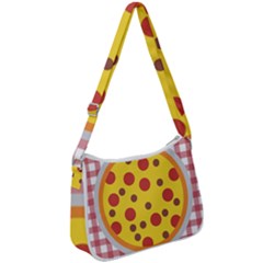 Pizza Table Pepperoni Sausage Zip Up Shoulder Bag by Ravend