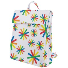Celebrate Pattern Colorful Design Flap Top Backpack by Ravend