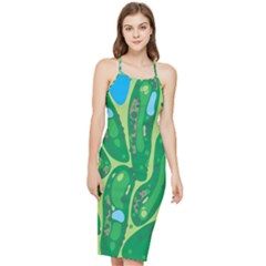Golf Course Par Golf Course Green Bodycon Cross Back Summer Dress by Ravend