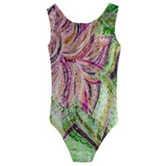 Colorful Design Acrylic Canvas Kids  Cut-out Back One Piece Swimsuit by Amaryn4rt