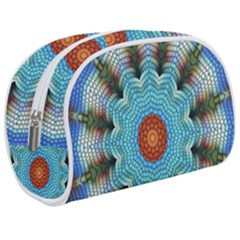 Pattern Blue Brown Background- Make Up Case (medium) by Amaryn4rt