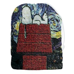Cartoon Dog House Van Gogh Drawstring Pouch (3xl) by Modalart