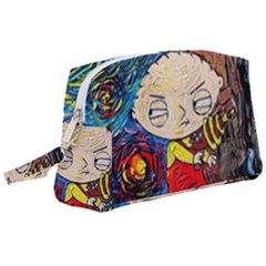 Cartoon Starry Night Vincent Van Gogh Wristlet Pouch Bag (large) by Modalart