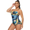 Adventure Time Art Starry Night Van Gogh Retro Full Coverage Swimsuit View2