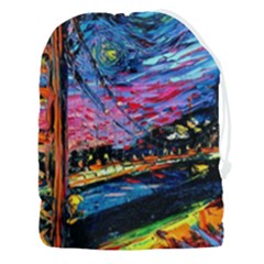 Golden Gate Bridge Starry Night Vincent Van Gogh Drawstring Pouch (3xl) by Modalart