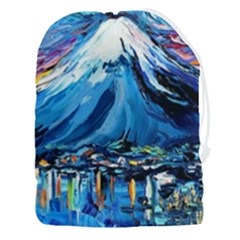 Mount Fuji Art Starry Night Van Gogh Drawstring Pouch (3xl) by Modalart