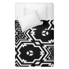 Black And White Pattern Background Structure Duvet Cover Double Side (single Size) by Pakjumat