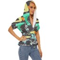 Repetition Seamless Child Sketch Lightweight Drawstring Hooded Top View3