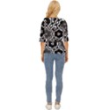 Black And White Pattern Background Structure Lightweight Drawstring Hooded Top View4