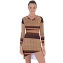 Architecture Art Boxes Brown Asymmetric Cut-Out Shift Dress View1