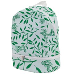 Leaves Foliage Green Wallpaper Zip Bottom Backpack by Amaryn4rt