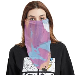 Pink Mountains Grand Canyon Psychedelic Mountain Face Covering Bandana (triangle) by Modalart