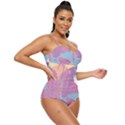 Pink Mountains Grand Canyon Psychedelic Mountain Retro Full Coverage Swimsuit View3