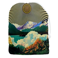 Surreal Art Psychadelic Mountain Drawstring Pouch (3xl) by Modalart