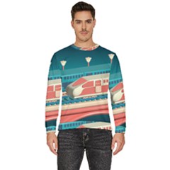 Bridge Transportation Train Toys Men s Fleece Sweatshirt by Modalart
