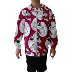 Terrible Frightening Seamless Pattern With Skull Kids  Hooded Windbreaker by Bedest