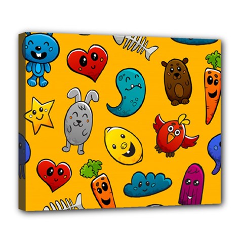 Graffiti Characters Seamless Ornament Deluxe Canvas 24  X 20  (stretched) by Bedest