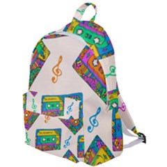 Seamless Pattern With Colorful Cassettes Hippie Style Doodle Musical Texture Wrapping Fabric Vector The Plain Backpack by Bedest