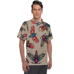 Tattoos Colorful Seamless Pattern Men s Polo T-shirt by Bedest