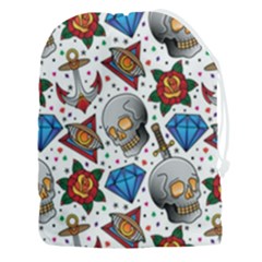 Full Color Flash Tattoo Patterns Drawstring Pouch (3xl) by Bedest