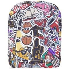 Vintage College Colorful Seamless Pattern Full Print Backpack by Bedest