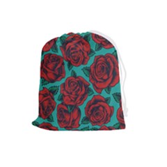 Vintage Floral Colorful Seamless Pattern Drawstring Pouch (large) by Bedest
