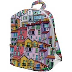 Menton Old Town France Zip Up Backpack by Bedest