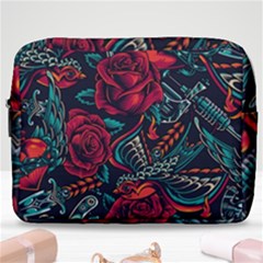 Vintage Flash Tattoos Designs Seamless Pattern Make Up Pouch (large) by Bedest