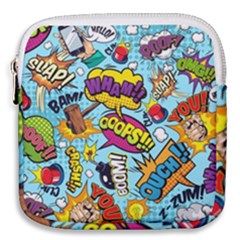Comic Elements Colorful Seamless Pattern Mini Square Pouch by Bedest