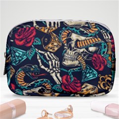 Vintage Art Tattoos Colorful Seamless Pattern Make Up Pouch (small) by Bedest