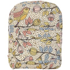 Seamless Pattern With Flower Bird Full Print Backpack by Bedest