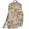 Seamless Pattern With Flower Bird Double Compartment Backpack View2