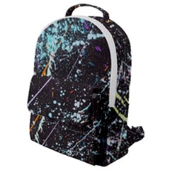 Abstract Colorful Texture Flap Pocket Backpack (small) by Bedest