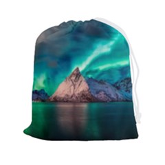 Amazing Aurora Borealis Colors Drawstring Pouch (2xl) by Pakjumat