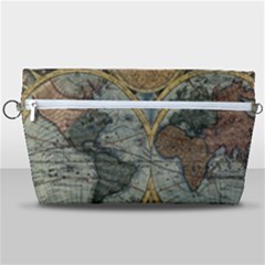 Vintage World Map Travel Geography Handbag Organizer by Pakjumat