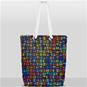 Geometric Colorful Square Rectangle Full Print Rope Handle Tote (Small) View2