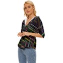 False Prismatic Black Background Lightweight Drawstring Hooded Top View2