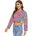 Geometric Abstract Colorful Women s Lightweight Cropped Hoodie View2