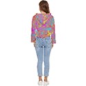 Geometric Abstract Colorful Women s Lightweight Cropped Hoodie View4