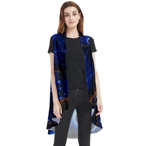 Abstract Design Art Pattern Wallpaper Shape Decoration Sleeveless Chiffon Waistcoat Shirt by Pakjumat