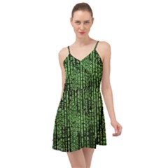 Matrix Technology Tech Data Digital Network Summer Time Chiffon Dress by Pakjumat