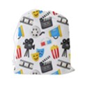 Cinema Icons Pattern Seamless Signs Symbols Collection Icon Drawstring Pouch (2XL) View2